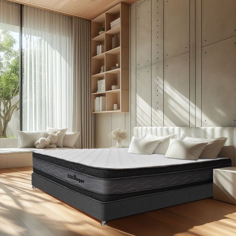 Colchón  Platinum 160X190X32 + Base Cama Dividida   + Protector + Almohadas