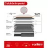 Colchón Imperial Euro 100X190X28 + Base Cama + Espaldar + Protector Acolchado+ Almohada