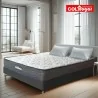 Colchón Malta Lux 140x190 + Base Cama + Protector Acolchado + Almohadas