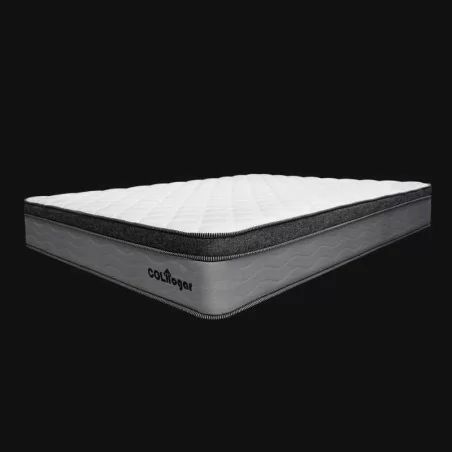 Colchón Imperial Euro 140X190X28 + Base Cama + Protector Acolchado + Almohadas