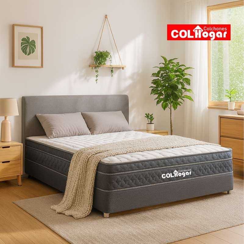 OUTLET Colchón Venecia Lux 100X190 + Base Cama + Espaldar +Protector+ Almohada