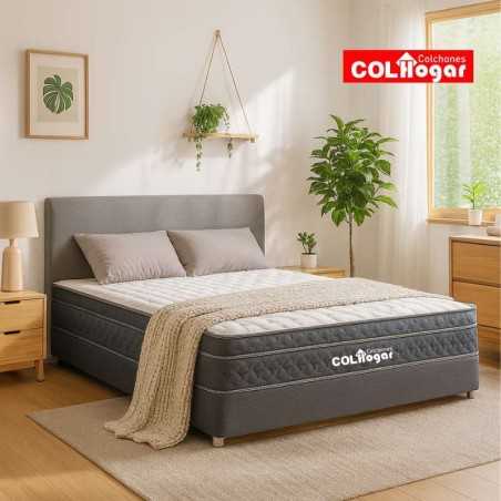 OUTLET Colchón Venecia Lux 100X190 + Base Cama + Espaldar +Protector+ Almohada