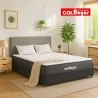 Colchón Malta Lux 140x190 + Base Cama + Espaldar + Protector Acolchado + Almohadas