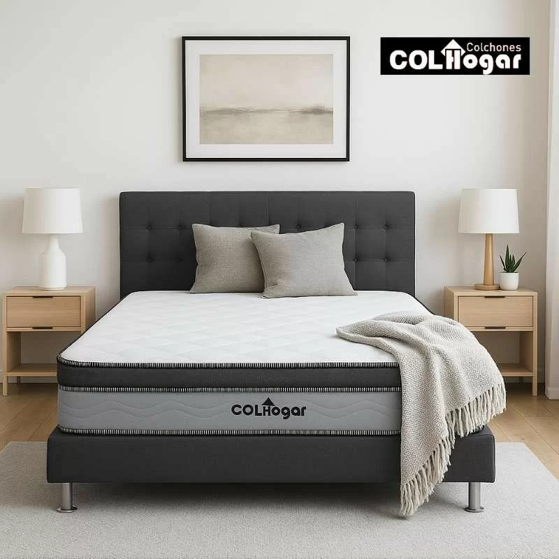 Colchón Imperial Euro 200X200X28 + Protector Acolchado+ 2 Almohadas