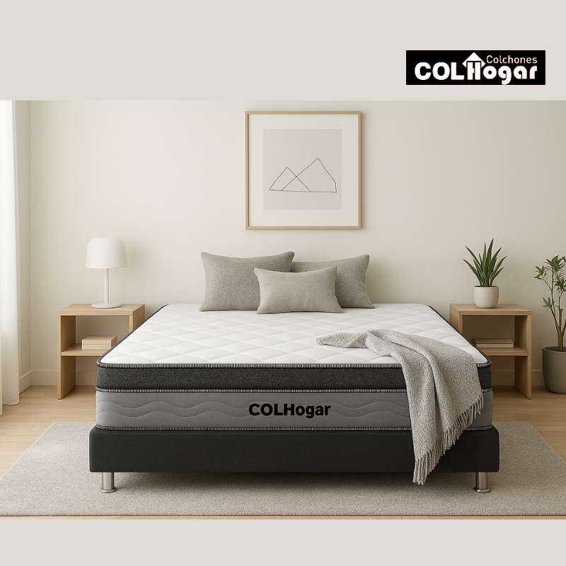 Colchón Imperial Euro 100X190X28 + Base Cama + Protector Acolchado+ Almohada