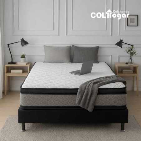 Colchón Ultrafirm 140X190X30 + Base Cama + Protector Impermeable + 3 Almohadas
