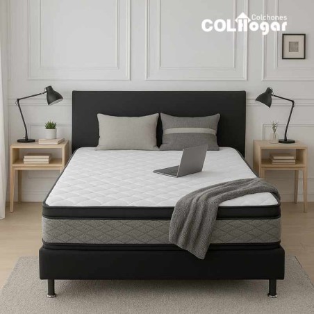 Colchón Ultrafirm 120X190X30 + Base Cama + Espaldar + Protector Impermeable + 2 Almohadas