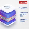 Colchon Ortopédico Zafiro Plus 160X190 + Base + Protector Acolchado + Almohadas