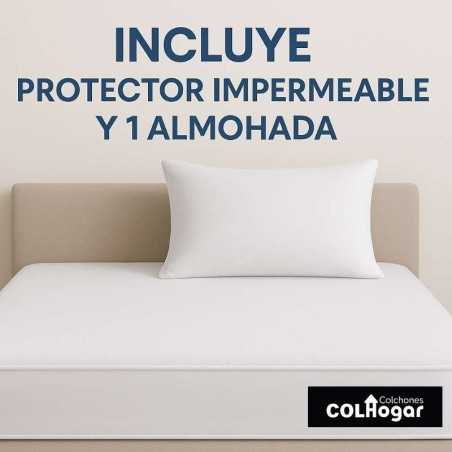 Colchón Malta Lux 120x190 + Protector acolchado + Almohada