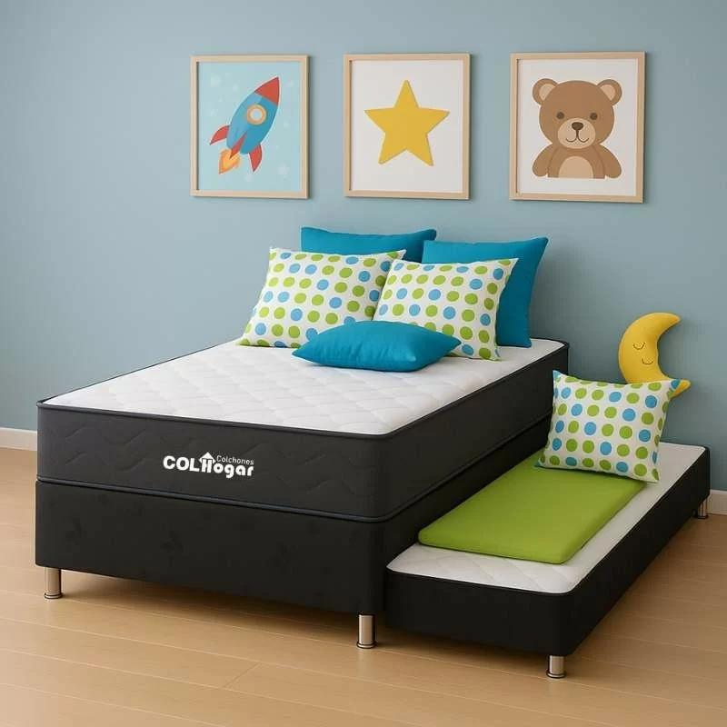 CAMA NIDO 100X190 CON AUXILIAR (NO INCLUYE COLCHON)