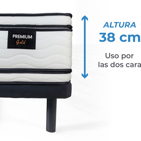 Colchón Gold Premium 160X190 A38 + Base Cama