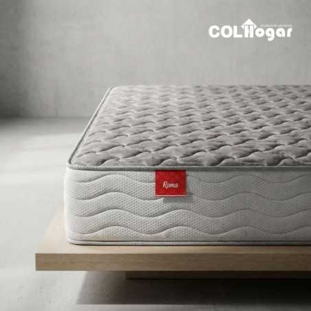 Colchón Super ortopédico Roma 200X200 + Base Cama Dividida + Protector Acolchado + Almohadas