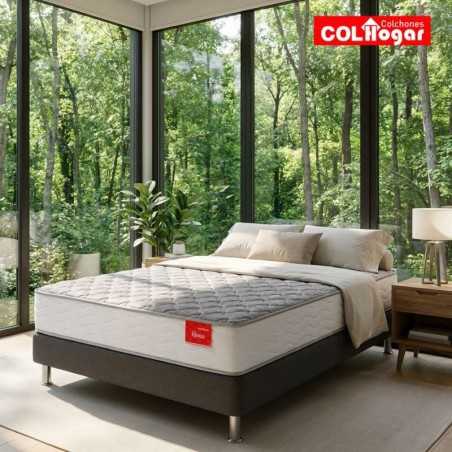Colchón Super ortopédico Roma 200X200 + Base Cama Dividida + Protector Acolchado + Almohadas