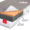 Colchón Super ortopédico Roma 200X200 + Base Cama Dividida + Protector Acolchado + Almohadas