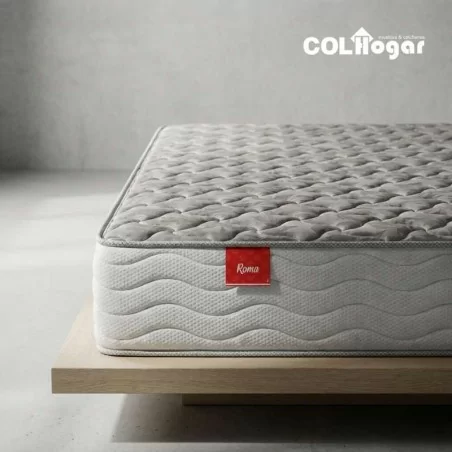 Colchón Super ortopédico Roma 160X190 + Base Cama dividida + Espaldar + Protector acolchado + Almohadas