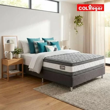 Colchon Ortopédico Zafiro Plus 160X190 + Protector Acolchado+ Almohadas