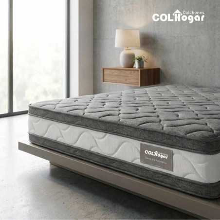 Colchon OrtopédicoZafiro 200X200 Plus + Protector Acolchado+ Almohadas