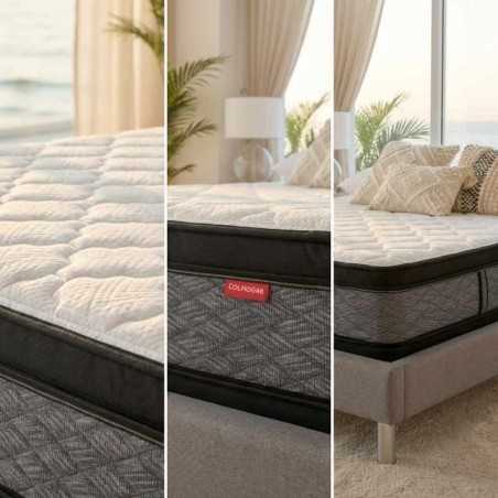 Colchón Ultra Firm Cassata 160x190 + Base Cama + Espaldar