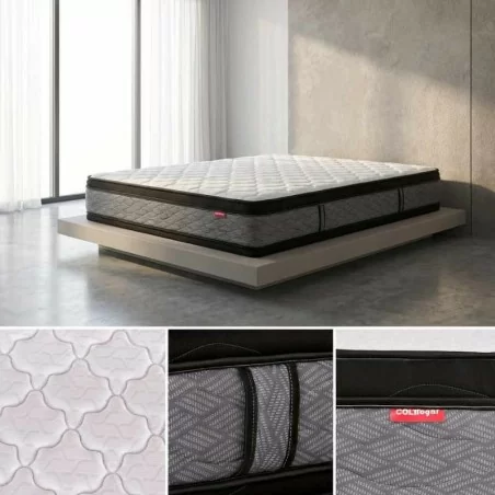 Colchón Ultra Firm Cassata 200x200 + Base Cama + Espaldar + 2 Almohadas