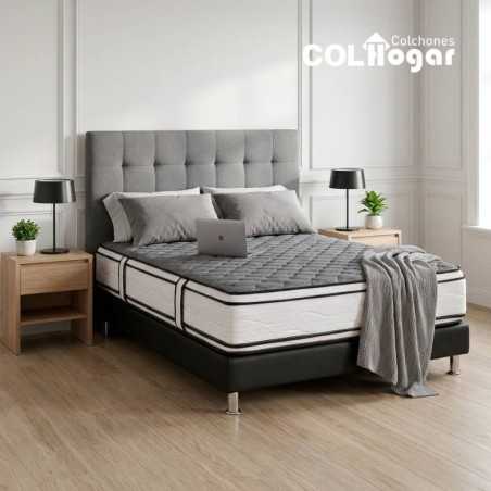 Combo Colchón Master Resort 100x190x32 Colhogar con protector y almohada