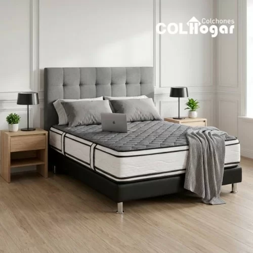 Combo Colchón Master Resort 100x190x32 Colhogar con protector y almohada