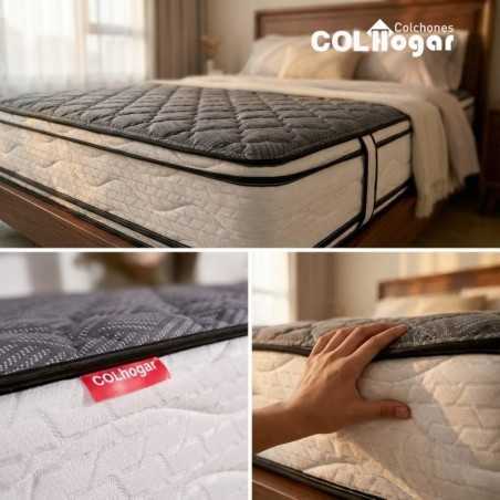 Textura de tela tejido de punto y acolchado de lujo del colchón Master Resort Colhogar.