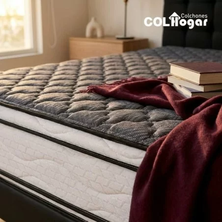 Pillow top en espuma Penta Gris para confort superior en colchón Master 100x190.