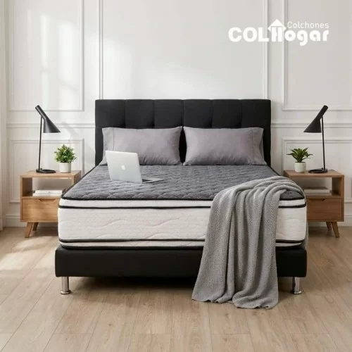 Juego de habitación con colchón Master Resort 100x190x32 y accesorios de descanso.