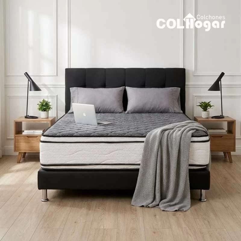 Juego de habitación con colchón Master Resort 100x190x32 y accesorios de descanso.