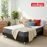 Colchon Cassata Essential 100X190 + Base Cama + Protector Impermeable + 2 Almohadas