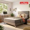 Colchón Cassata Essential 100X190 + Base + Espaldar + Protector + Almohada
