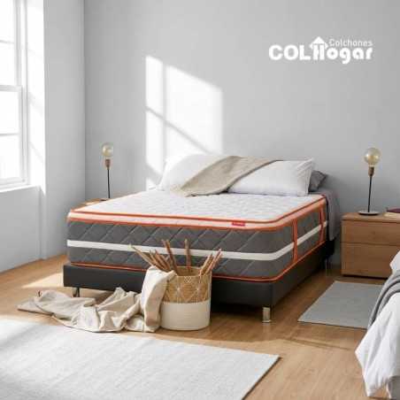 Colchón Relax Dream 100X190 + Base Cama + Espaldar + Protector + Almohada