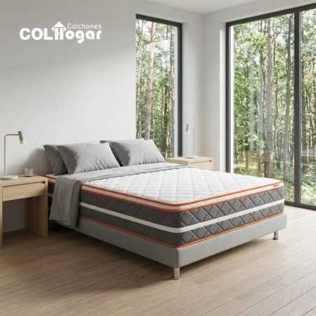 Colchón Relax Dream 100X190 + Base Cama + Espaldar + Protector + Almohada