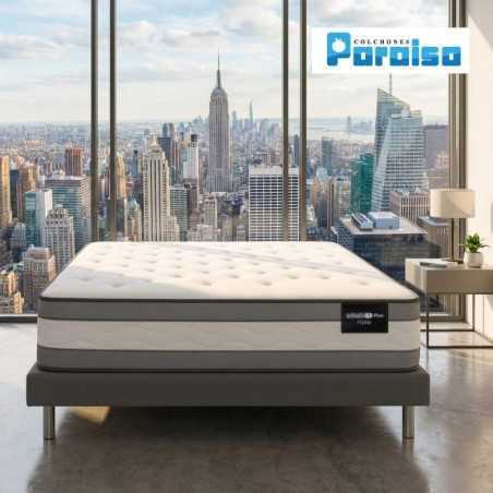 Colchón Firm Cassata 140X190 (32 cms) + Base + Espaldar Cama Marca Paraiso
