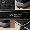 Colchón Empire Foam 200X200X38 + Base Cama dividida + Espaldar + Protector Impermeable +2 Almohadas Viscoelásticas