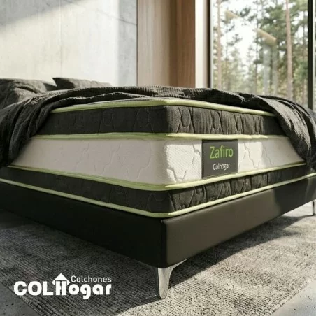 Colchon Ortopédico Zafiro Plus 100X190 + Base + Espaldar + Protector impermeable+ Almohada