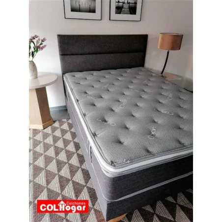 COLCHON VITAL 160X190 + BASES DIVIDIDAS BOX + ESPALDAR ITALIA + PROTECTOR ACOLCHADO + 2 ALMOHADAS