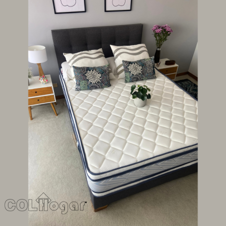 OUTLET COLCHON HOTELERO PREMIUM SOFT 120X190 + BASE CAMA BOX + ESPALDAR + ALMOHADA. 7 AÑOS DE GARANTIA.