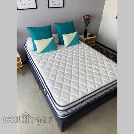 OUTLET COLCHON HOTELERO ORTOPEDICO PLUS 200X200 + PROTECTOR + ALMOHADAS