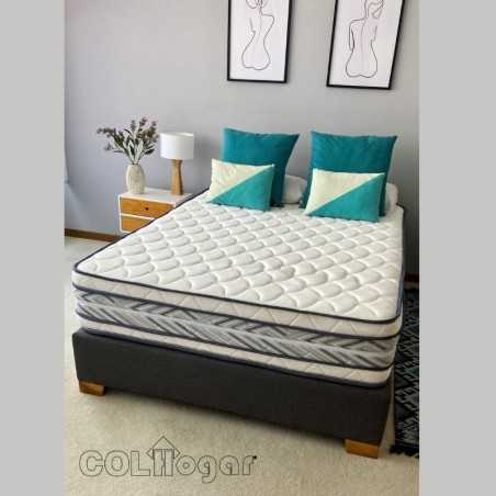 OUTLET COLCHON HOTELERO ORTOPEDICO PLUS 200X200 + PROTECTOR + ALMOHADAS