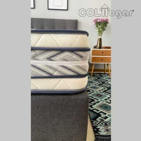 OUTLET COLCHON HOTELERO ORTOPEDICO PLUS 200X200 + PROTECTOR + ALMOHADAS