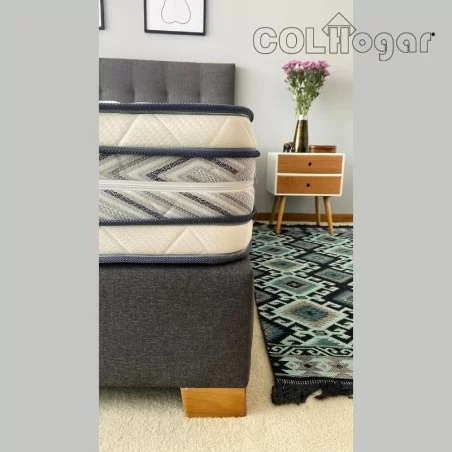 OUTLET COLCHON HOTELERO ORTOPEDICO PLUS 200X200 + BASES BOX + PROTECTOR + ESPALDAR + ALMOHADAS