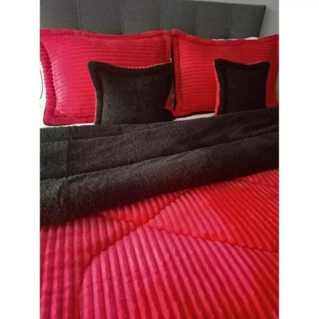 Acolchado Doble faz Acanalado-Ovejero para Cama Doble. Incluye Fundas y cojines decorativos