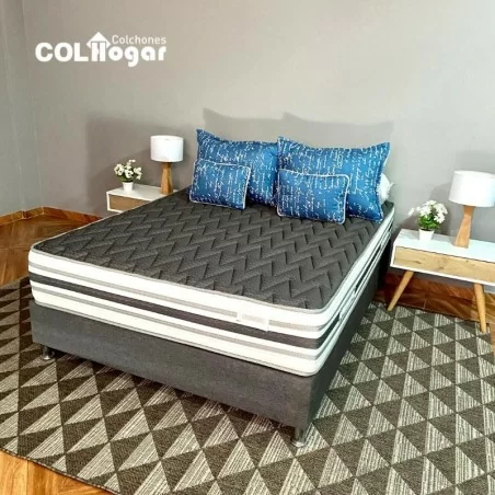 Colchon Ortopédico Zafiro 120X190 + Base + Protector Acolchado + Almohada