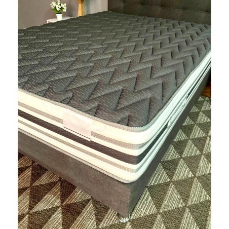 Colchon Ortopédico Zafiro 200x200 + Base + Espaldar + Protector + Almohadas