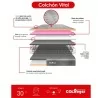 COLCHON VITAL 160X190 + BASES DIVIDIDAS BOX + ESPALDAR ITALIA + PROTECTOR ACOLCHADO + 2 ALMOHADAS