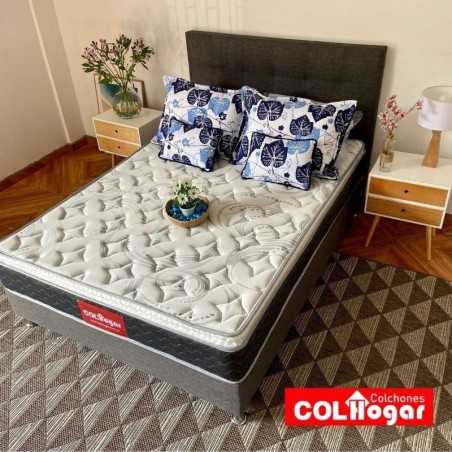OUTLET Energy Top Plus 100x190 + Base Cama + Espaldar+Protector+Almohadas