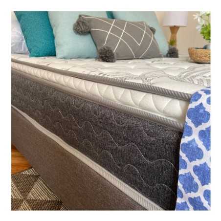 OUTLET Energy Top Plus 100x190 + Base Cama + Espaldar+Protector+Almohadas