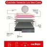 Colchón Venecia Lux 100X190 + Base Cama + Espaldar +Protector+ Almohada