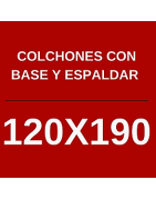 CATALOGO COLCHONES  CON BASE  Y ESPALDAR SEMIDOBLES (120X190)